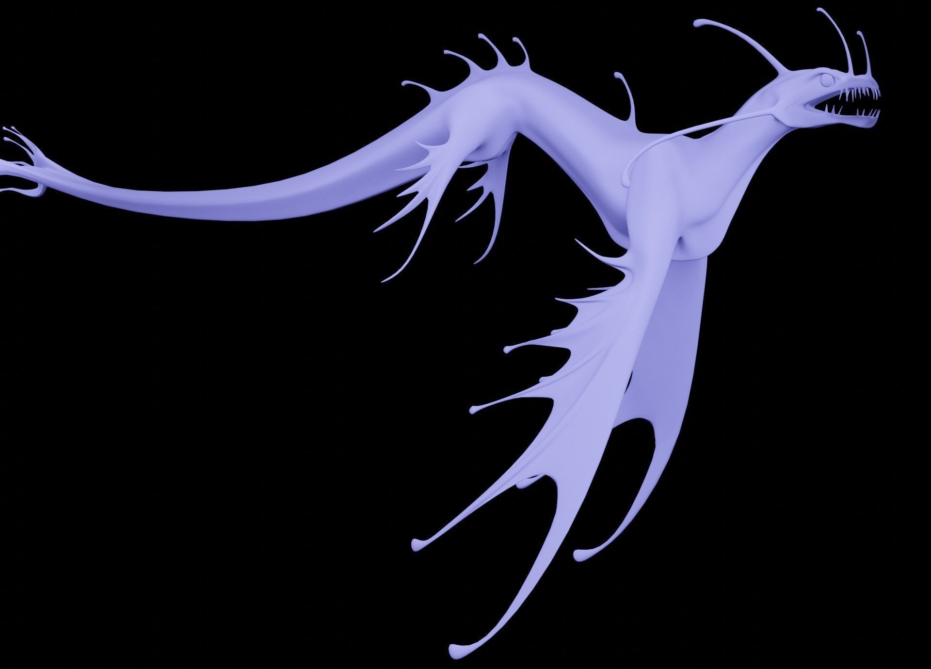 Sea Monster Low-poly 3D model_31