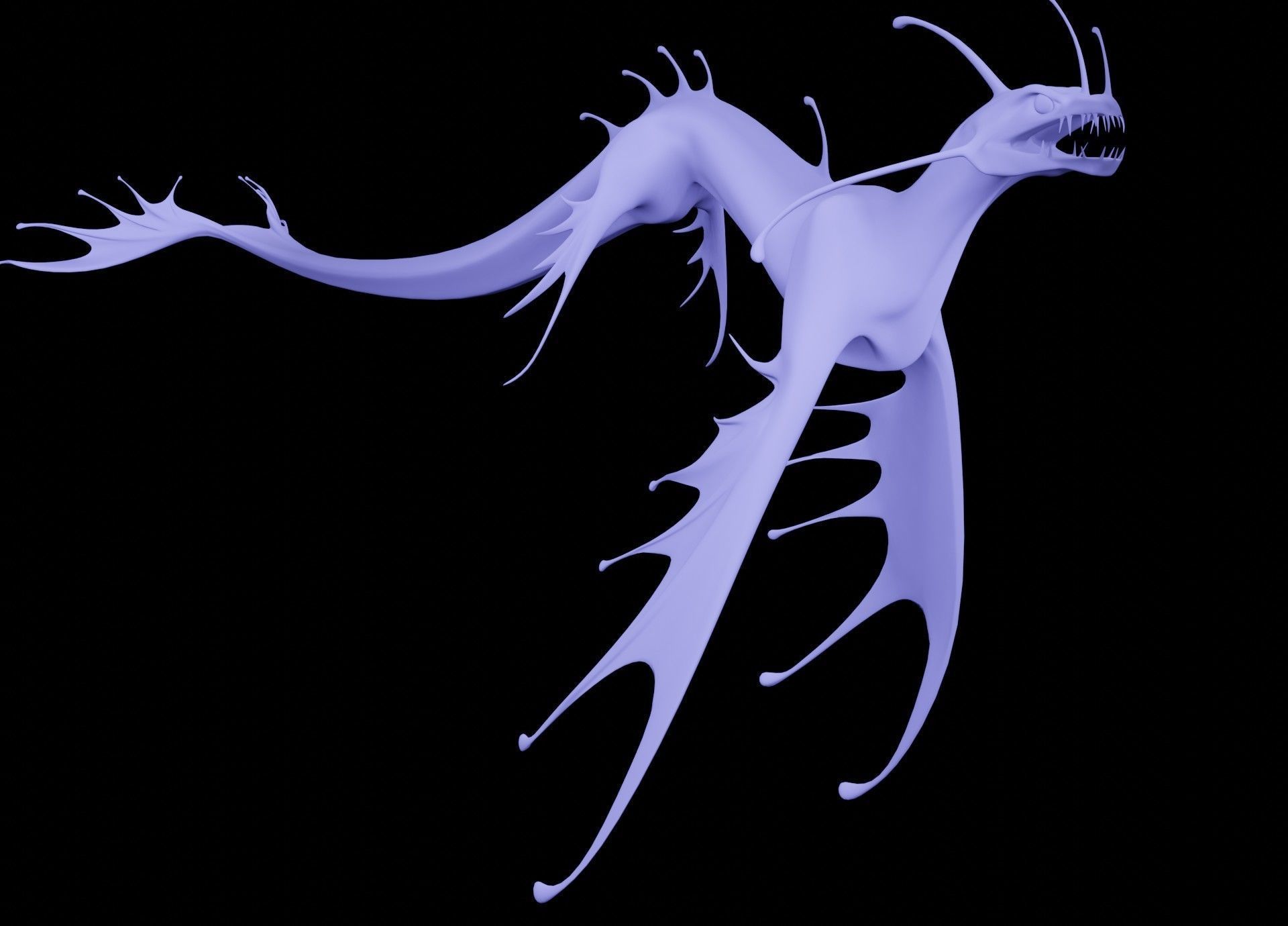 Sea Monster Low-poly 3D model_30