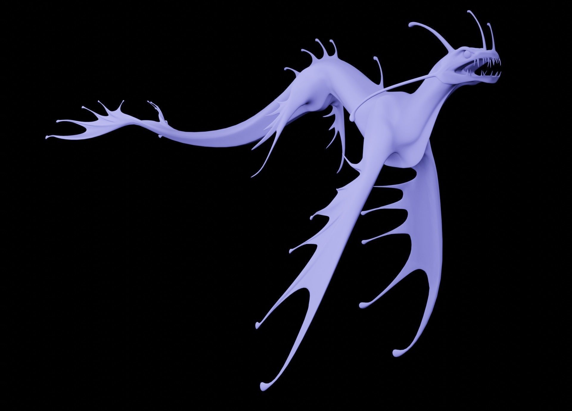 Sea Monster Low-poly 3D model_2