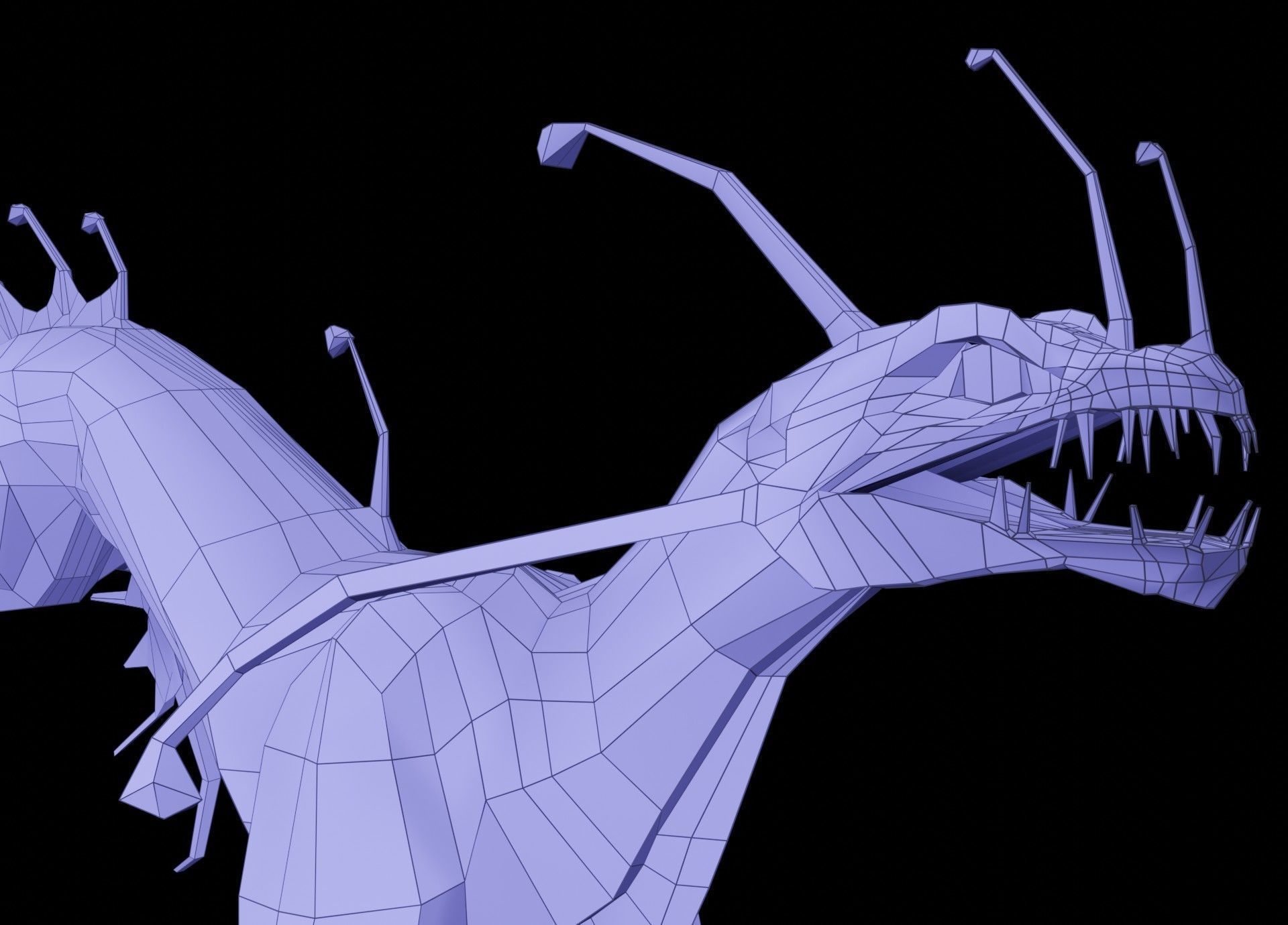 Sea Monster Low-poly 3D model_5