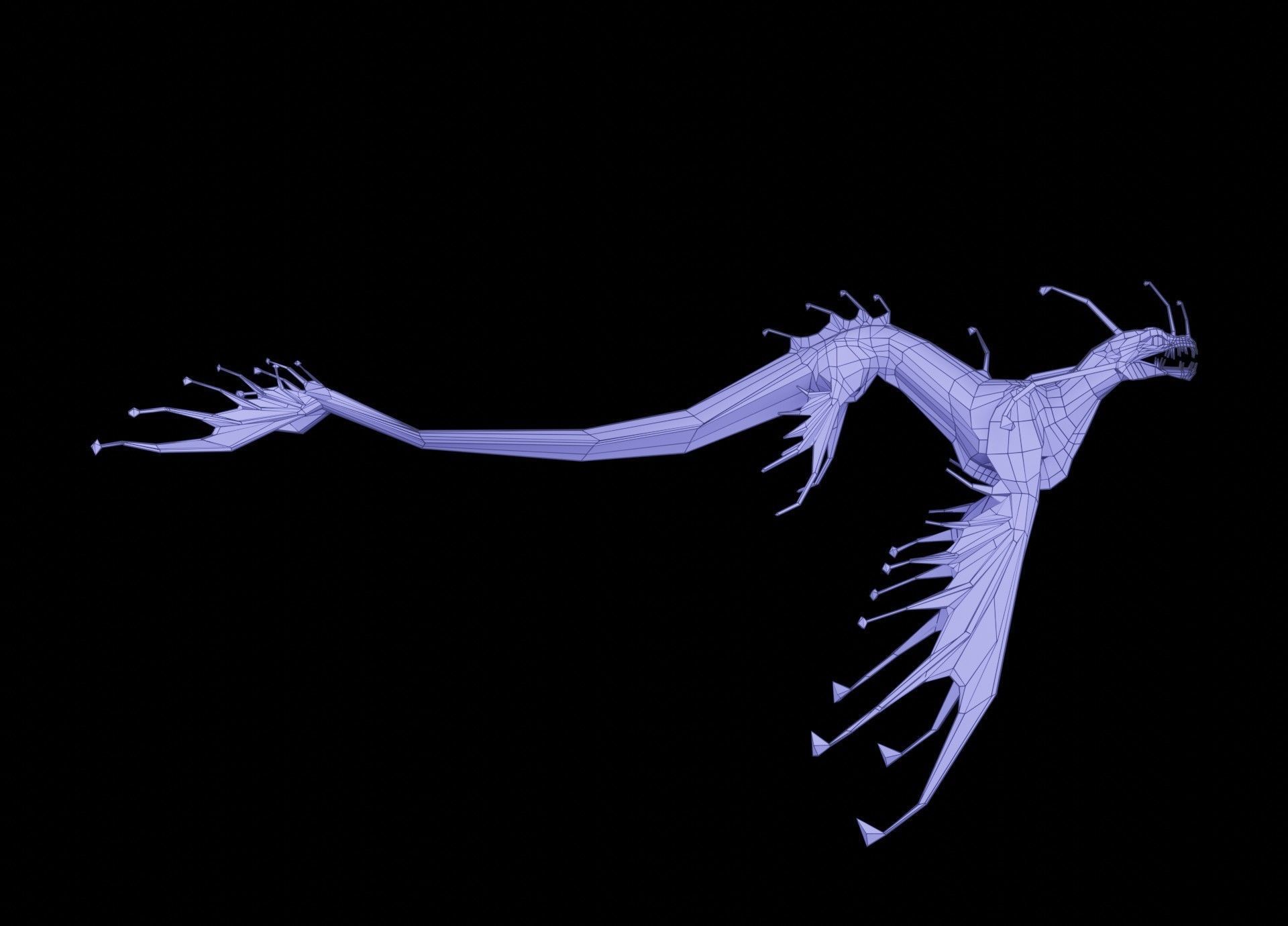 Sea Monster Low-poly 3D model_11