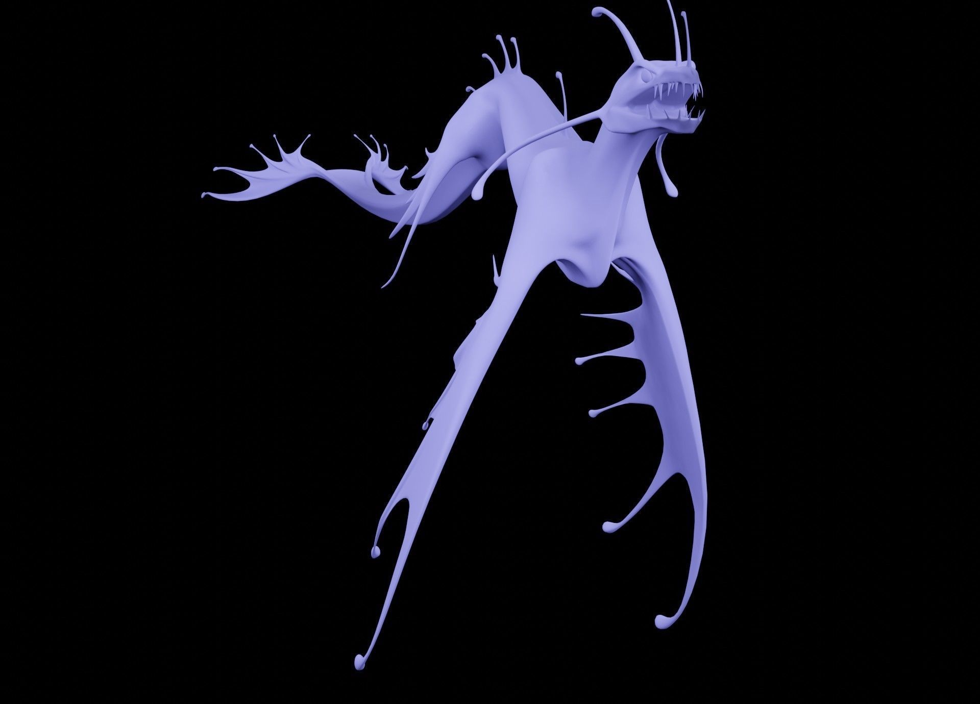 Sea Monster Low-poly 3D model_29