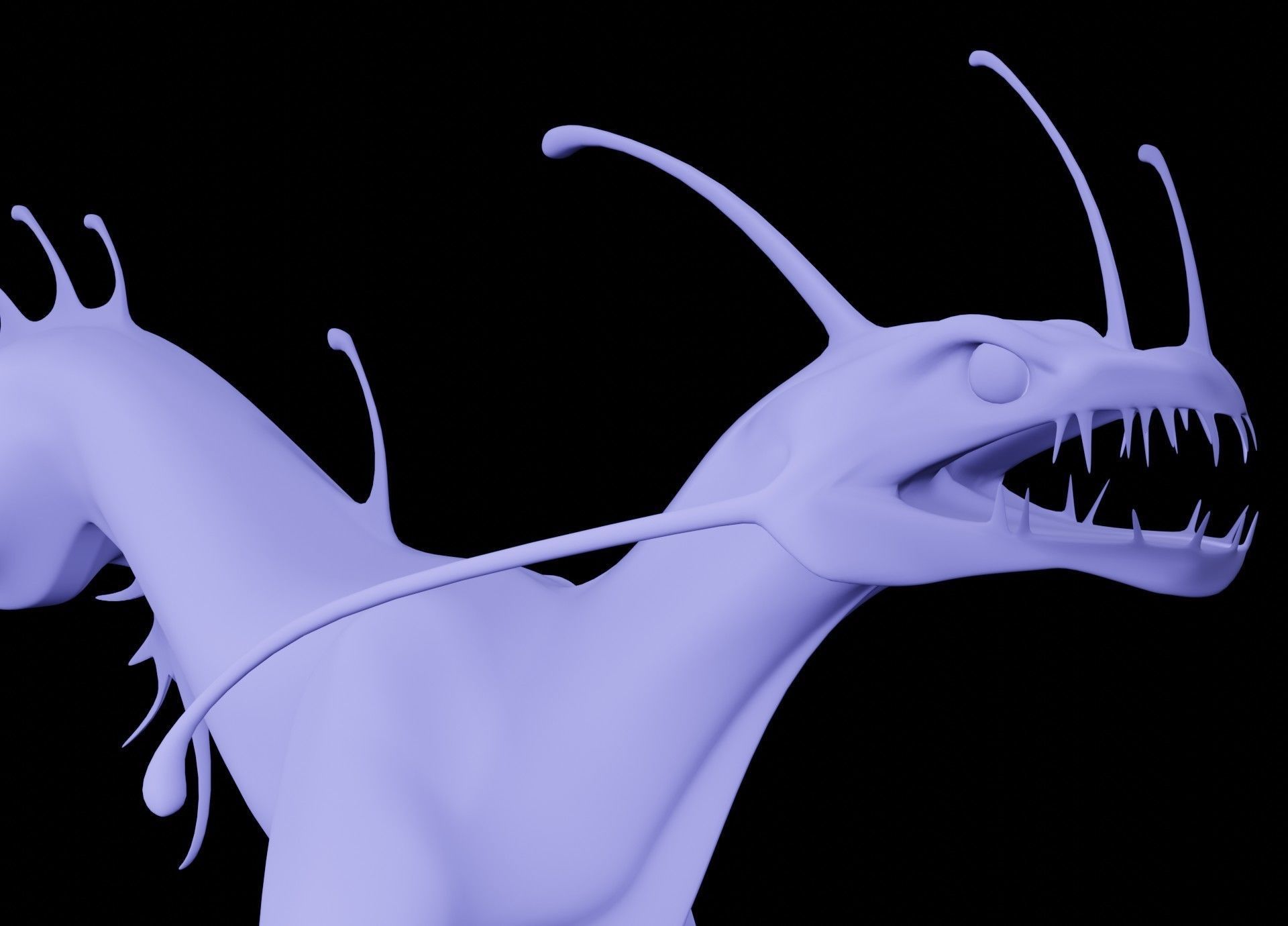 Sea Monster Low-poly 3D model_4