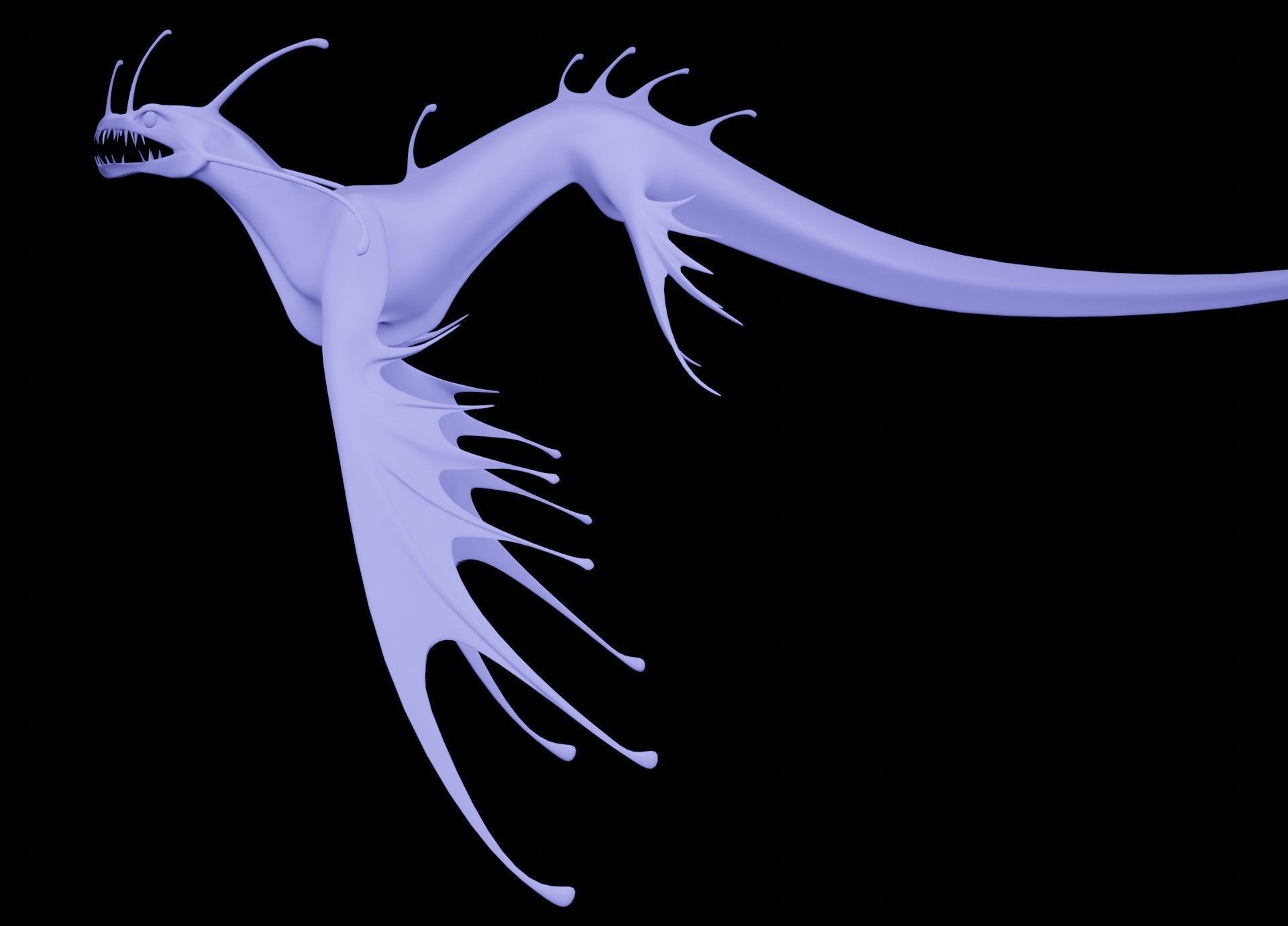 Sea Monster Low-poly 3D model_24