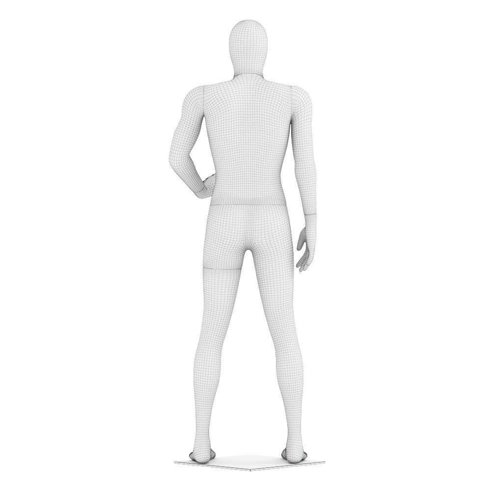 Faceless male mannequin 47 3D model_6