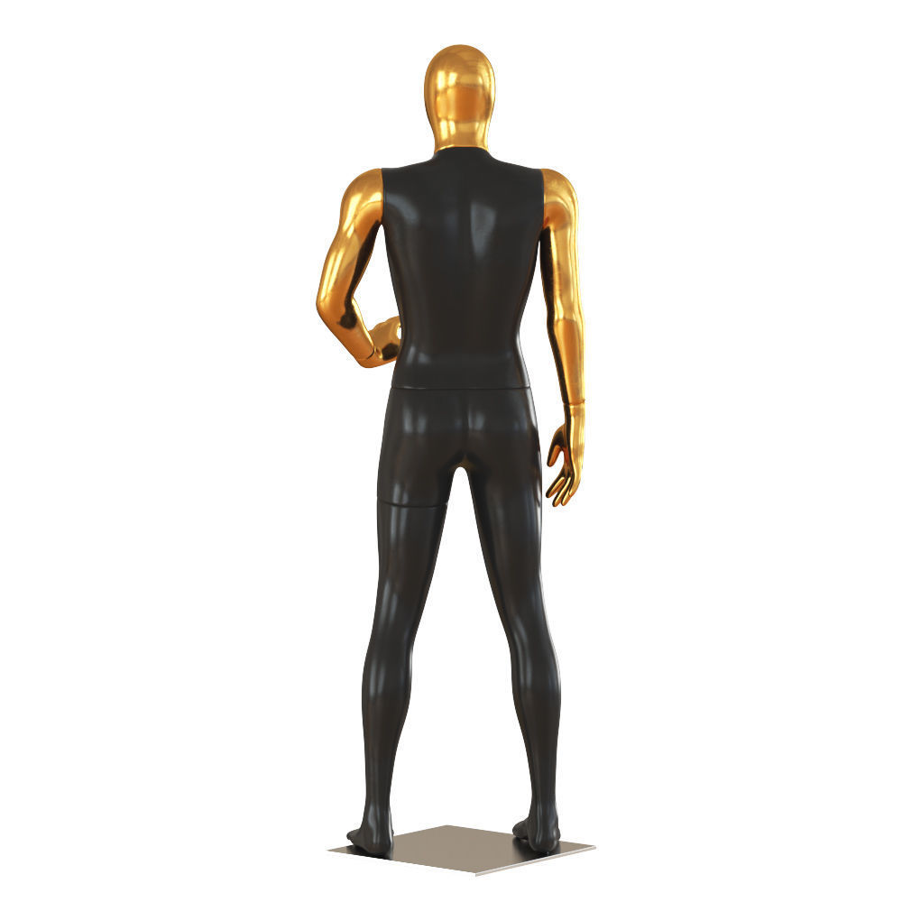 Faceless male mannequin 47 3D model_4