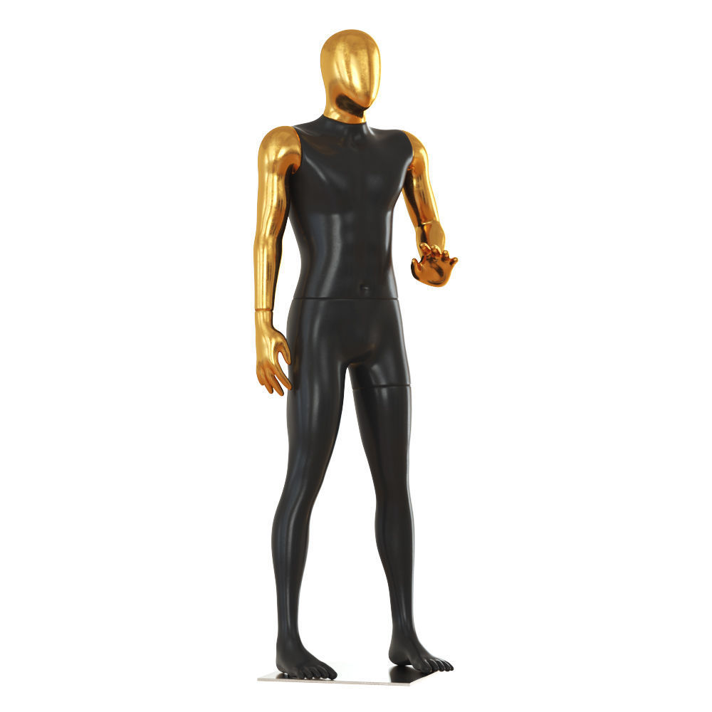 Faceless male mannequin 47 3D model_1