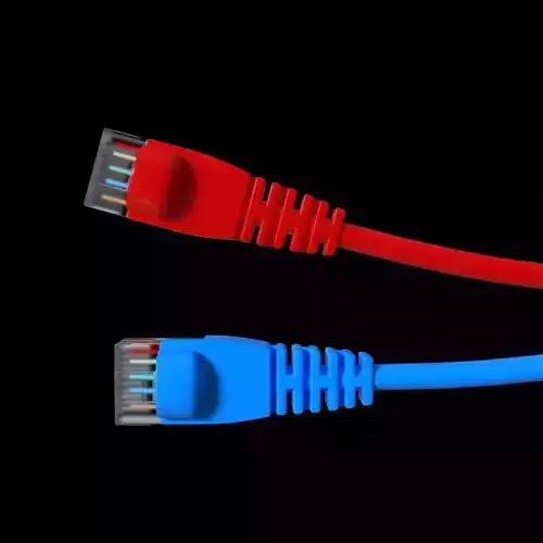 realistic network cable  3D model