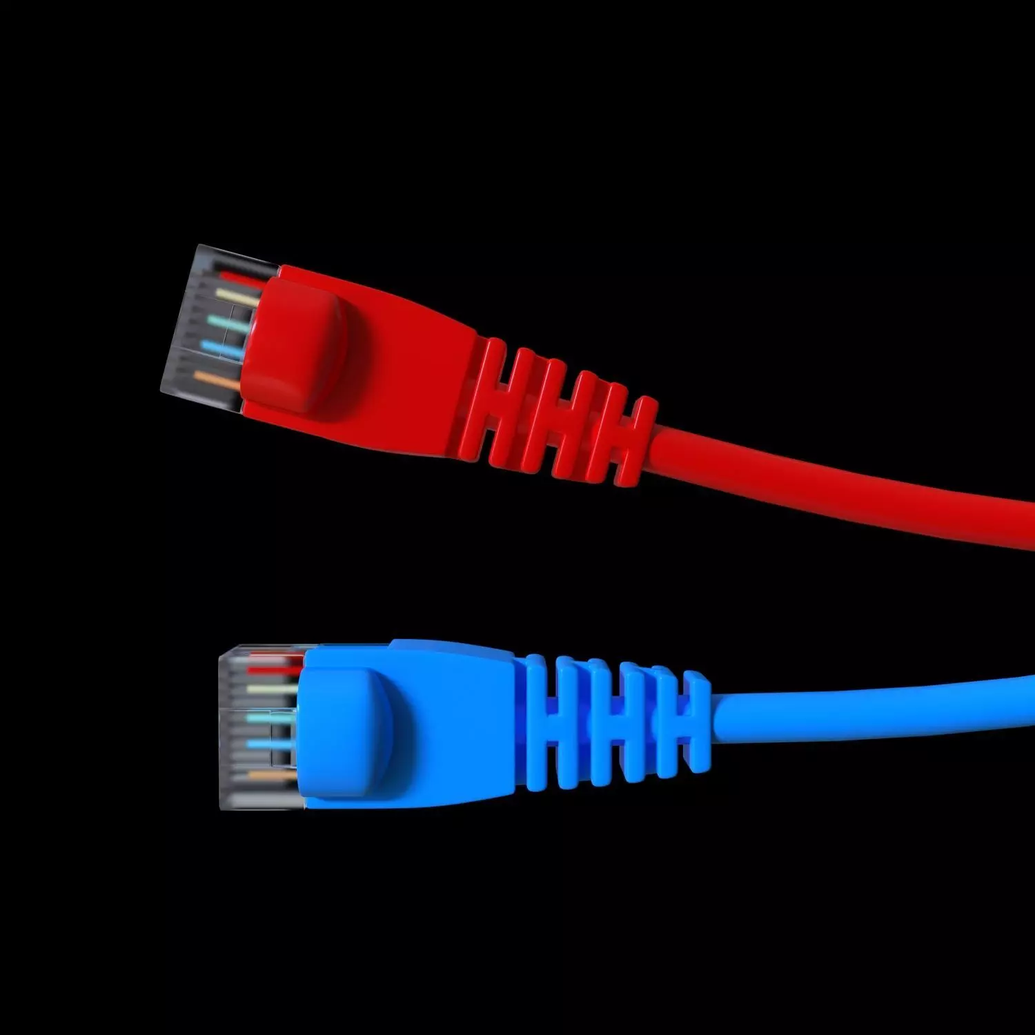 realistic network cable  3D model_0