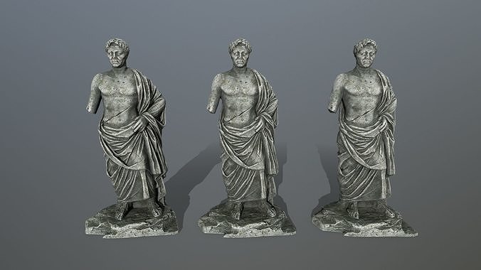 statue pompee Low-poly 3D model