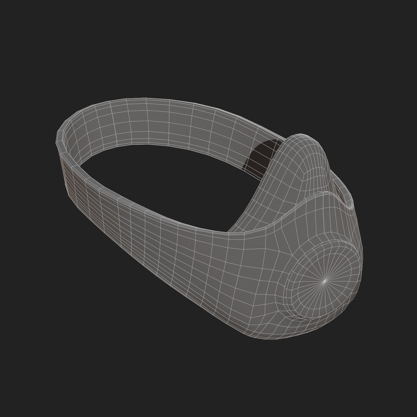 Gas mask respirator military combat scifi fantasy  Low-poly 3D model_10