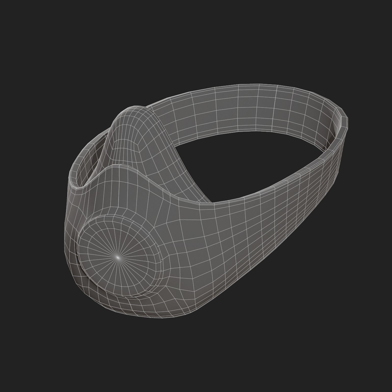 Gas mask respirator military combat scifi fantasy  Low-poly 3D model_11