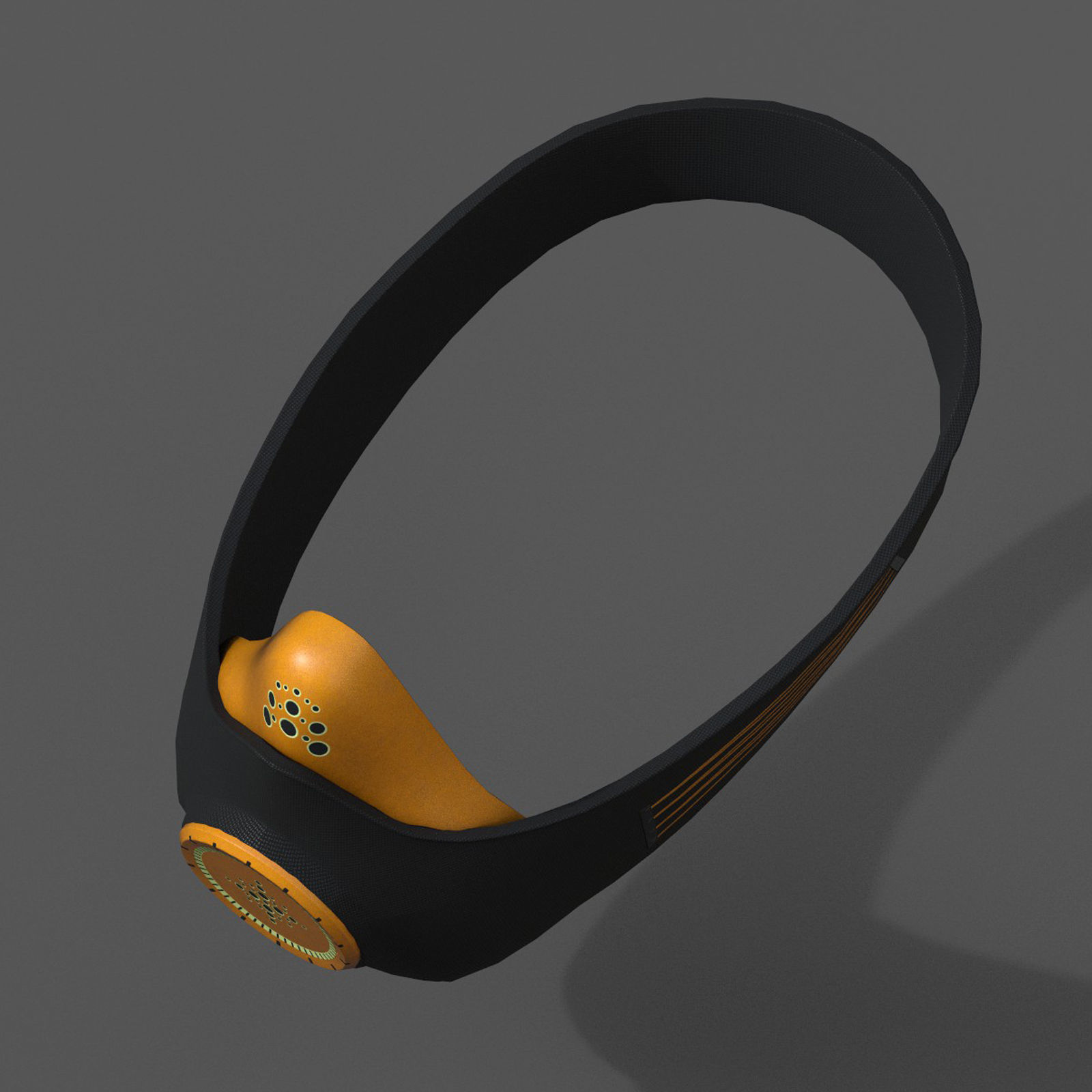 Gas mask respirator military combat scifi fantasy  Low-poly 3D model_8