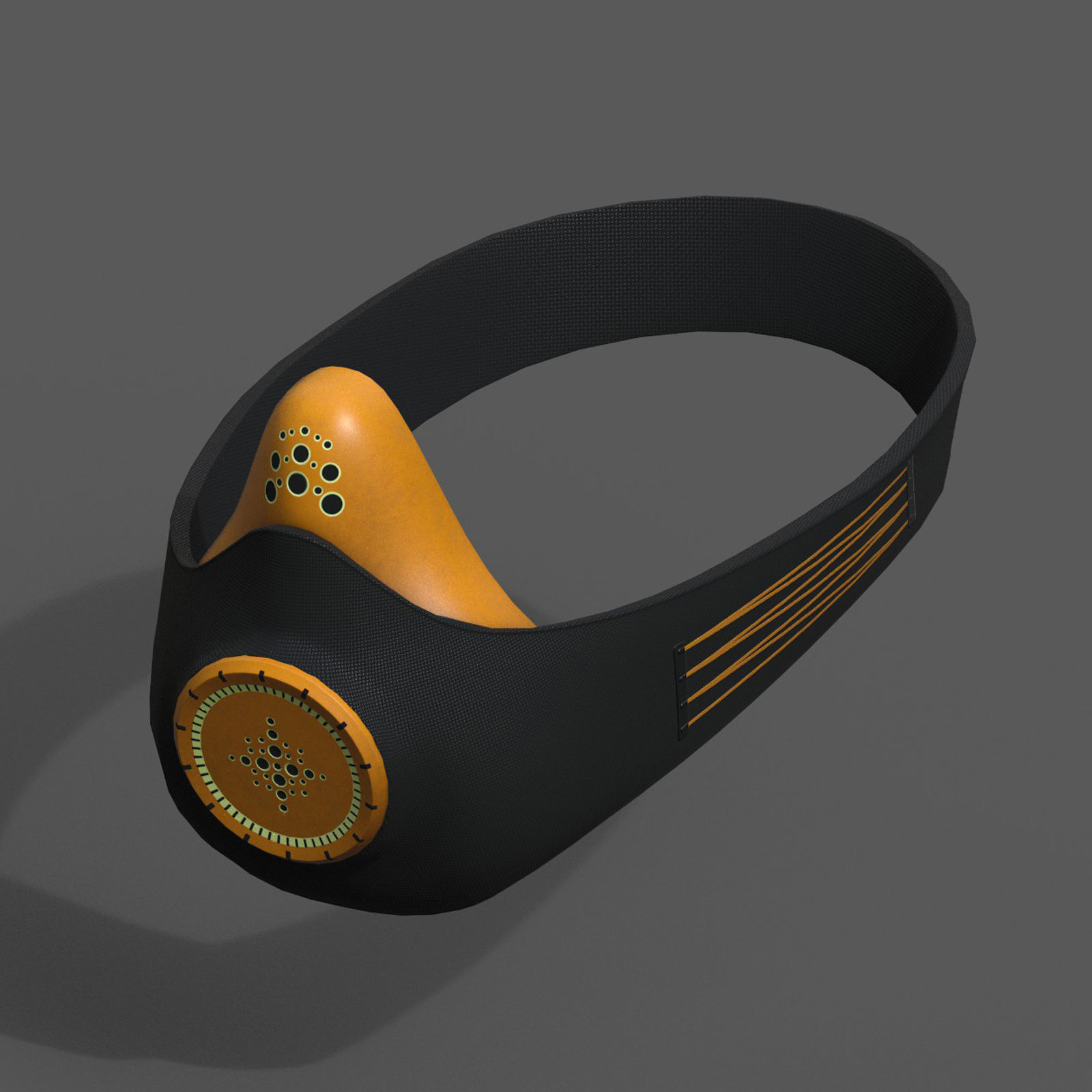 Gas mask respirator military combat scifi fantasy  Low-poly 3D model_4