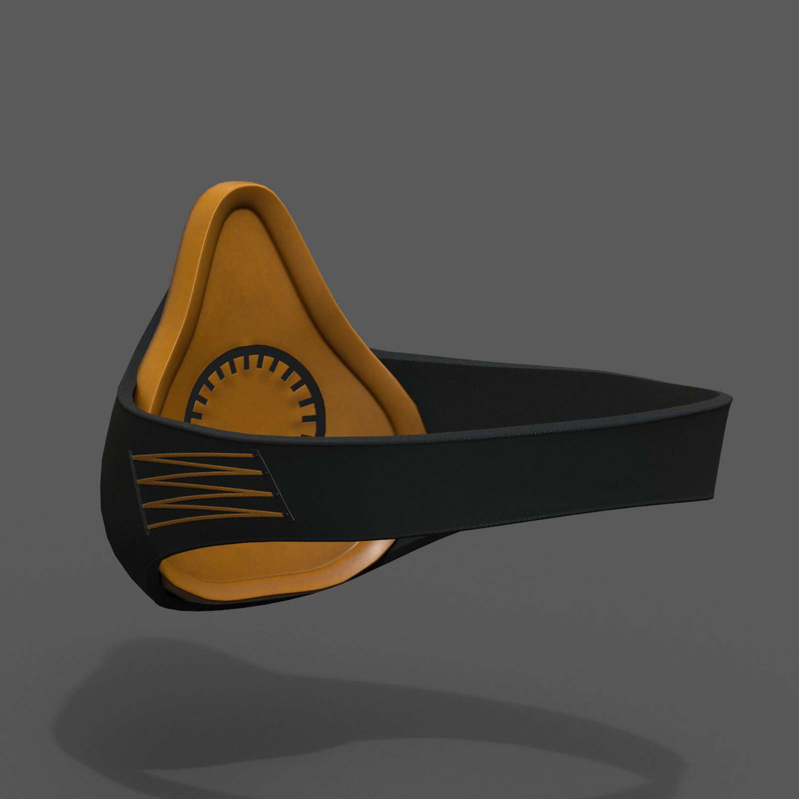 Gas mask respirator military combat scifi fantasy  Low-poly 3D model_7