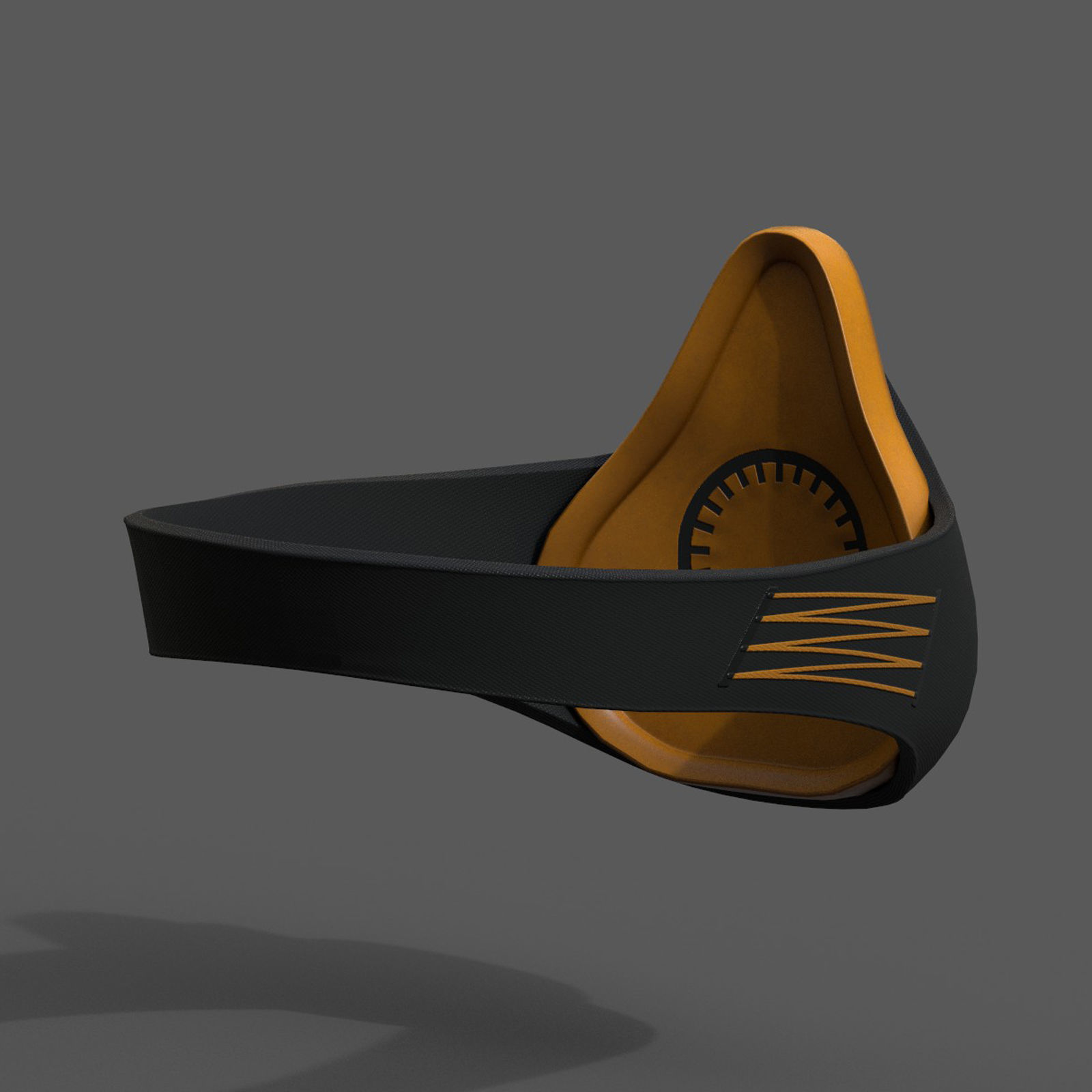 Gas mask respirator military combat scifi fantasy  Low-poly 3D model_9