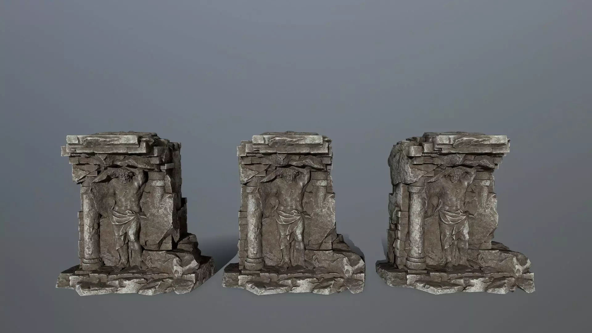 old statue Low-poly 3D model
