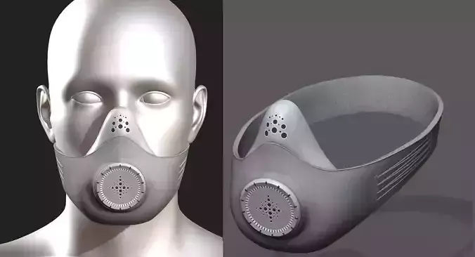 Gas mask protection futuristic fantasy 