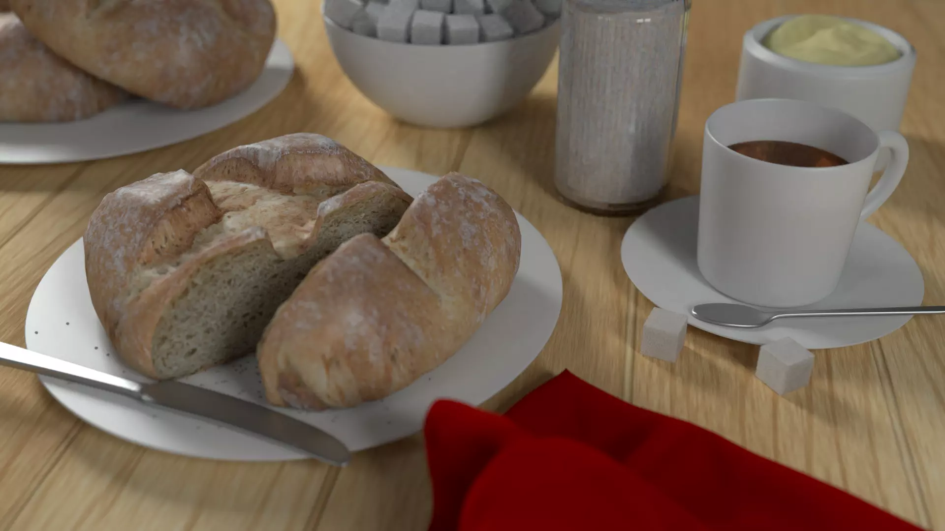 Breakfast Scene 3D model