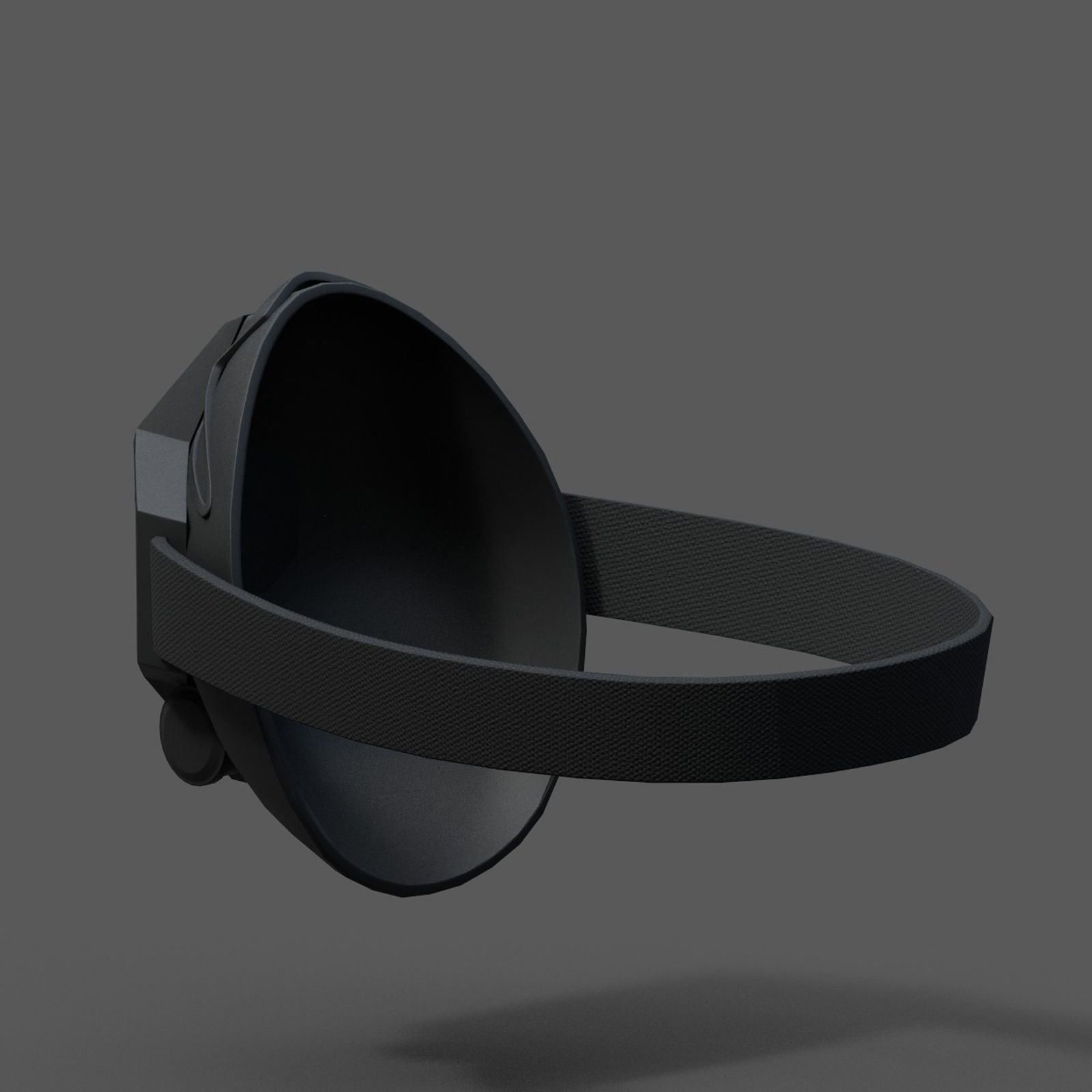 Gas mask respirator scifi futuristic Low-poly 3D model_6