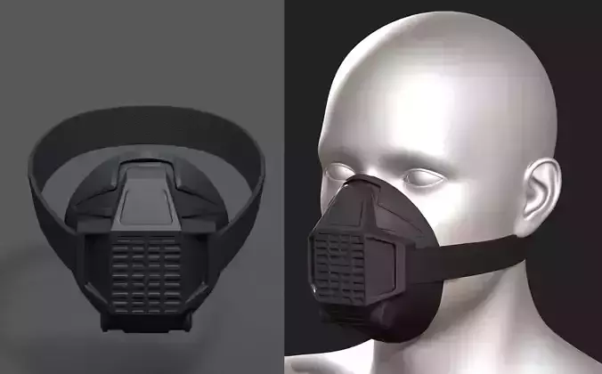 Gas mask respirator scifi futuristic 