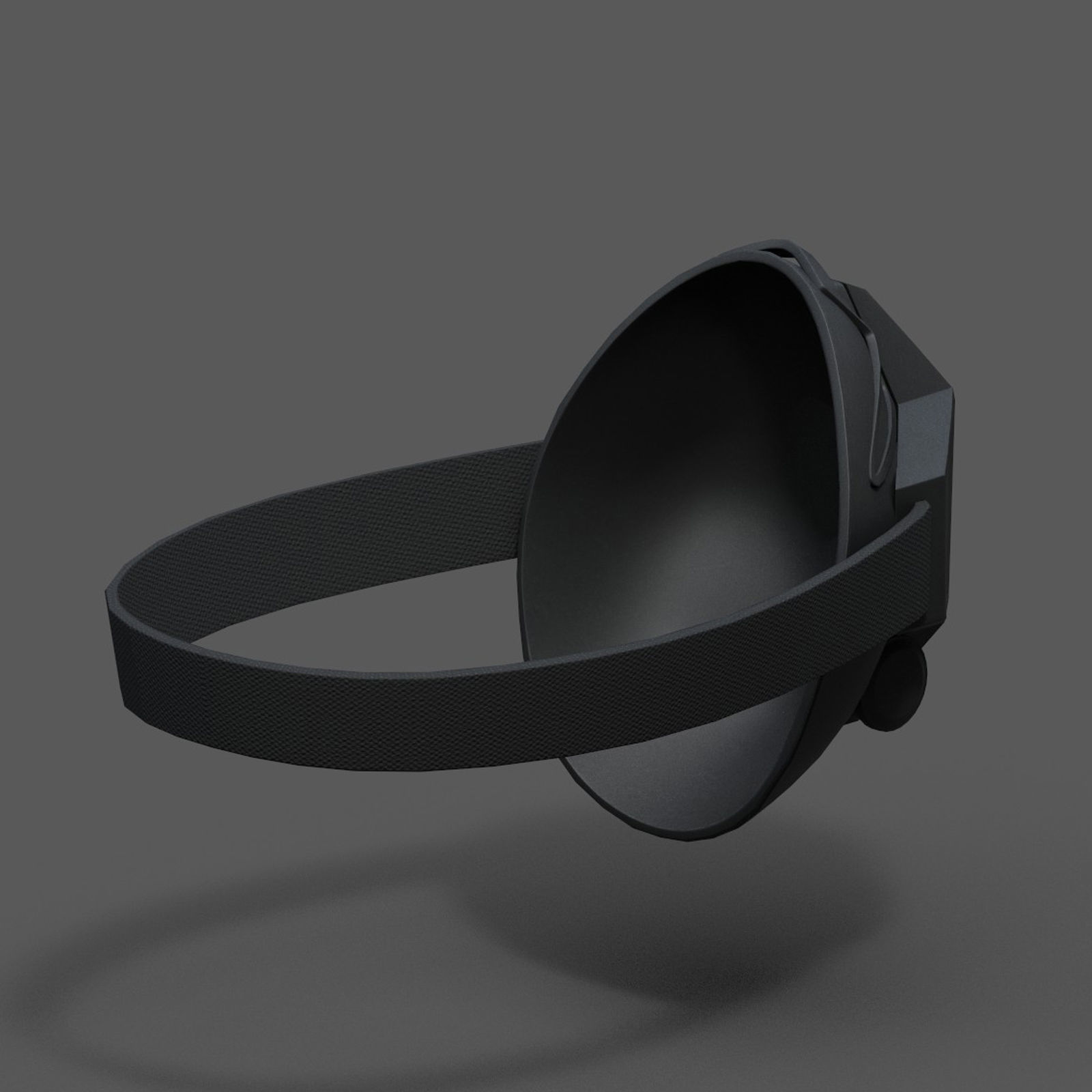 Gas mask respirator scifi futuristic Low-poly 3D model_5