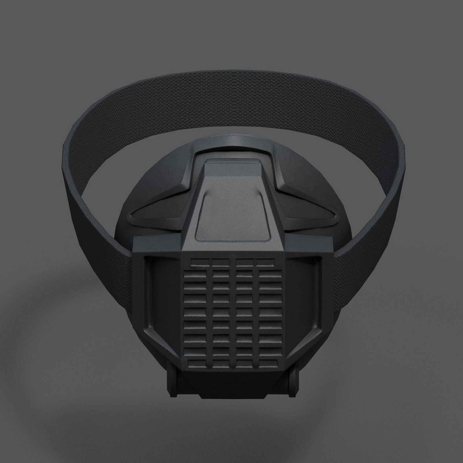 Gas mask respirator scifi futuristic Low-poly 3D model_1