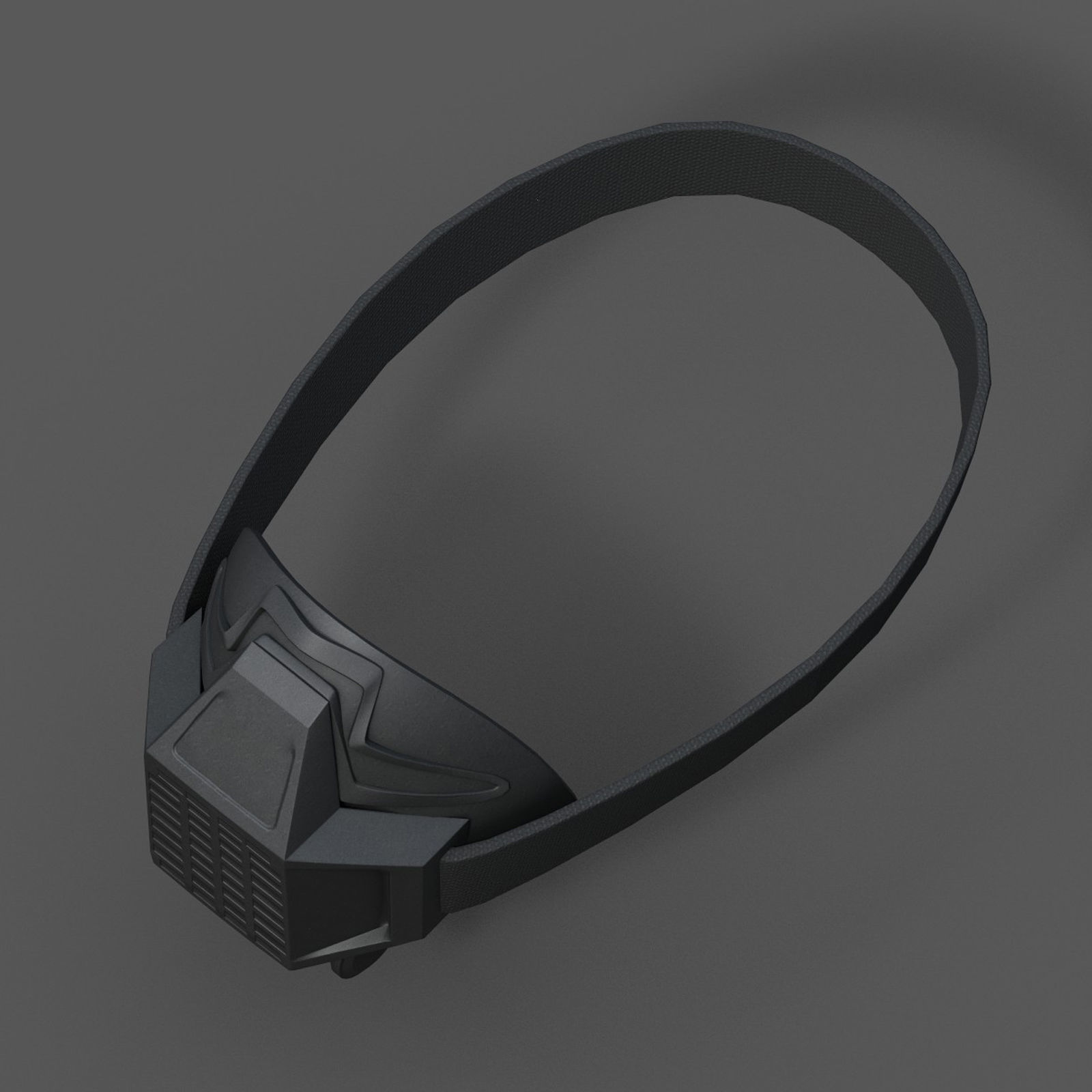 Gas mask respirator scifi futuristic Low-poly 3D model_8