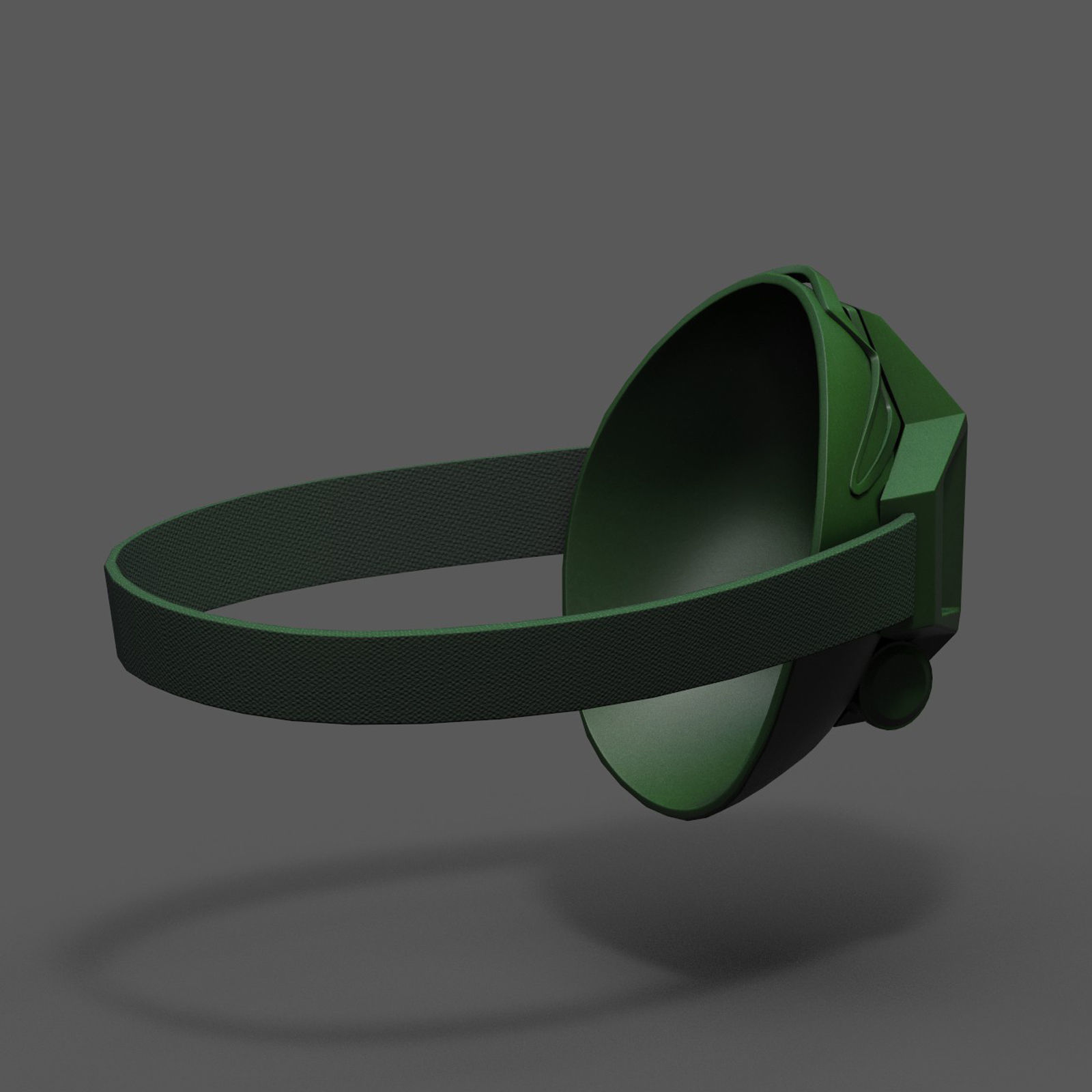 Gas mask respirator scifi fantasy  Low-poly 3D model_1