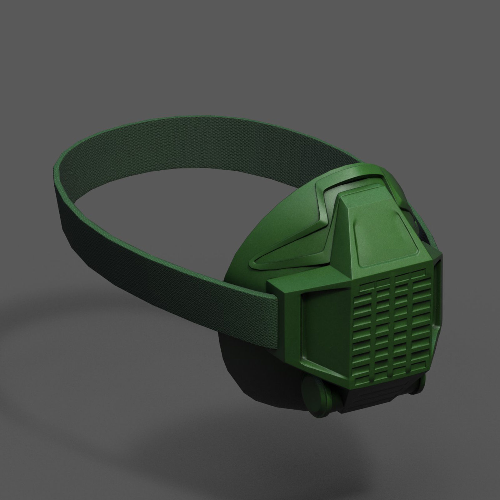 Gas mask respirator scifi fantasy  Low-poly 3D model_9