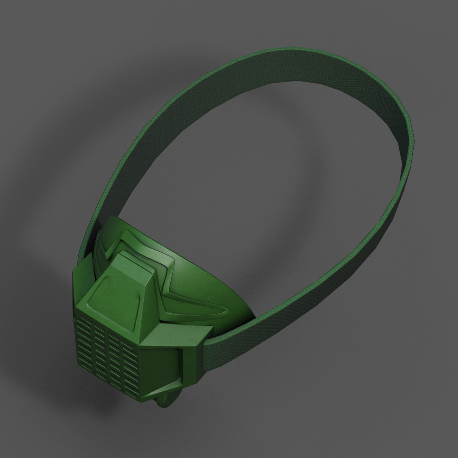 Gas mask respirator scifi fantasy  Low-poly 3D model_2