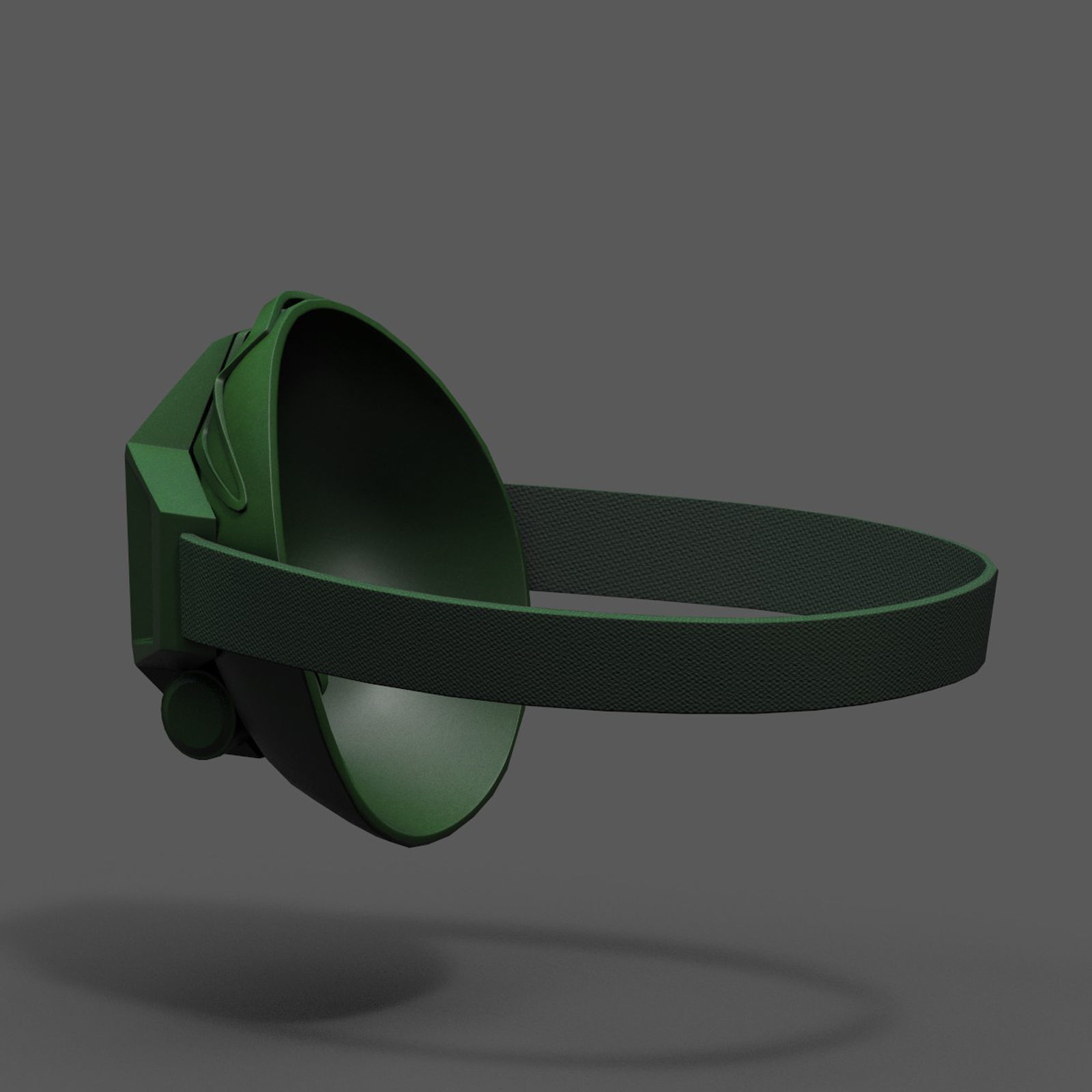 Gas mask respirator scifi fantasy  Low-poly 3D model_5