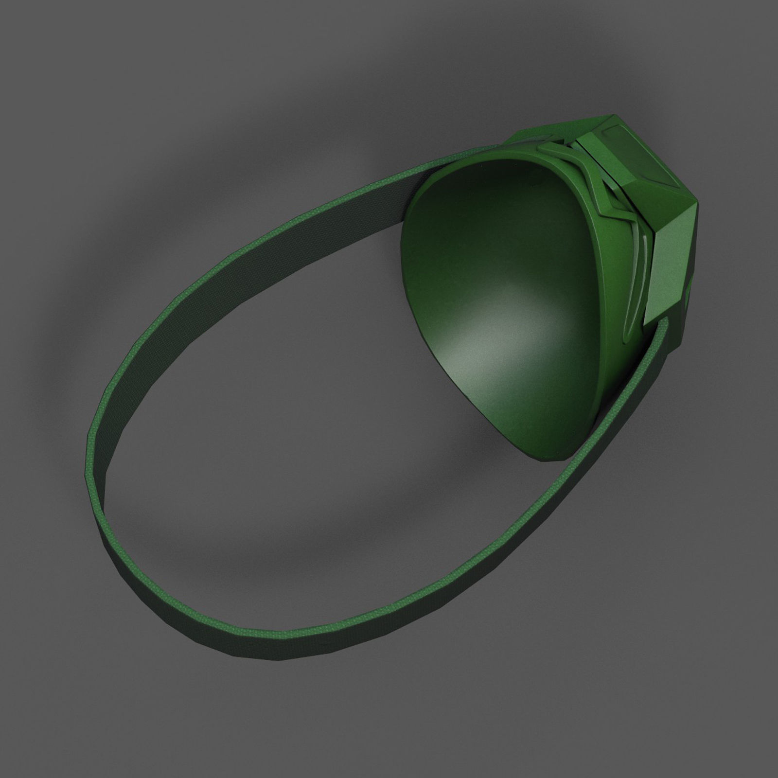 Gas mask respirator scifi fantasy  Low-poly 3D model_8