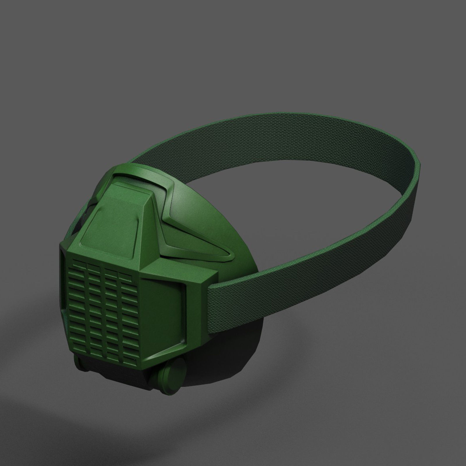 Gas mask respirator scifi fantasy  Low-poly 3D model_7