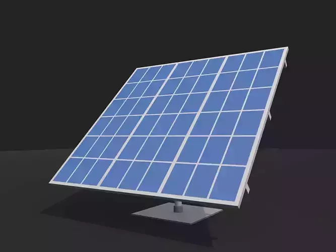 Cartoon Low Poly Solar Panel Free low-poly 3D model