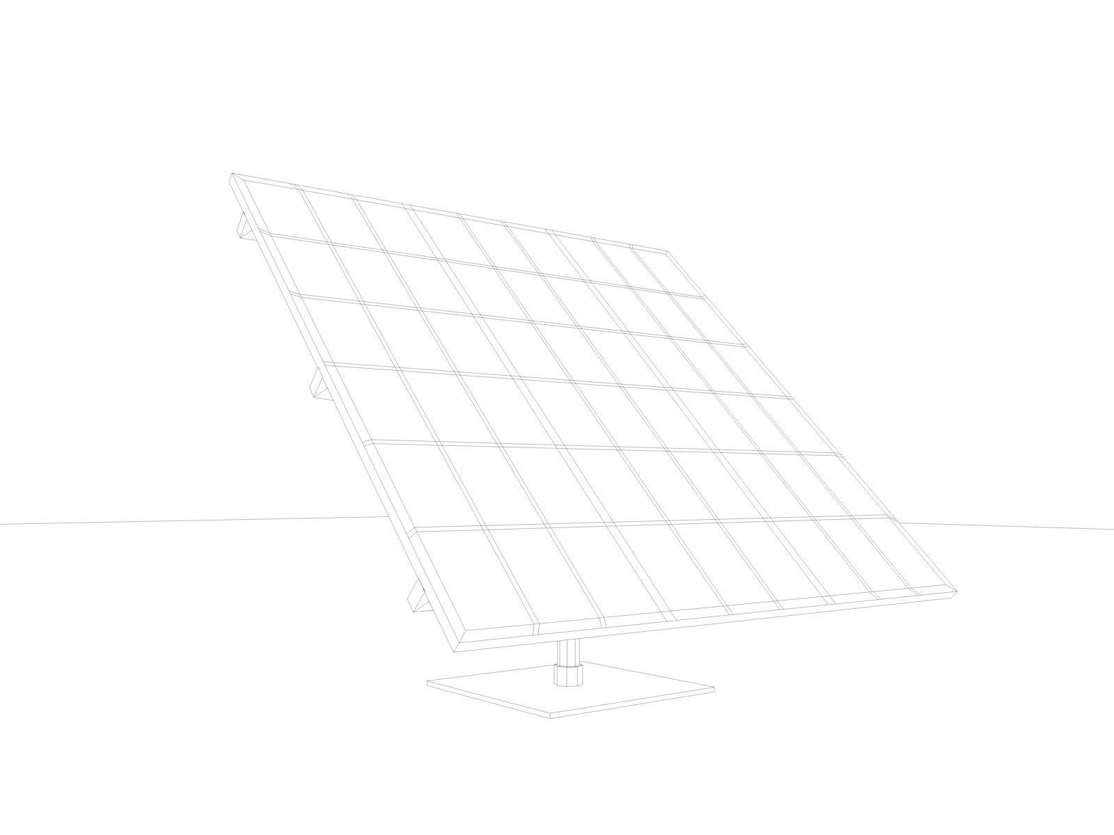 Cartoon Low Poly Solar Panel Free low-poly 3D model_3