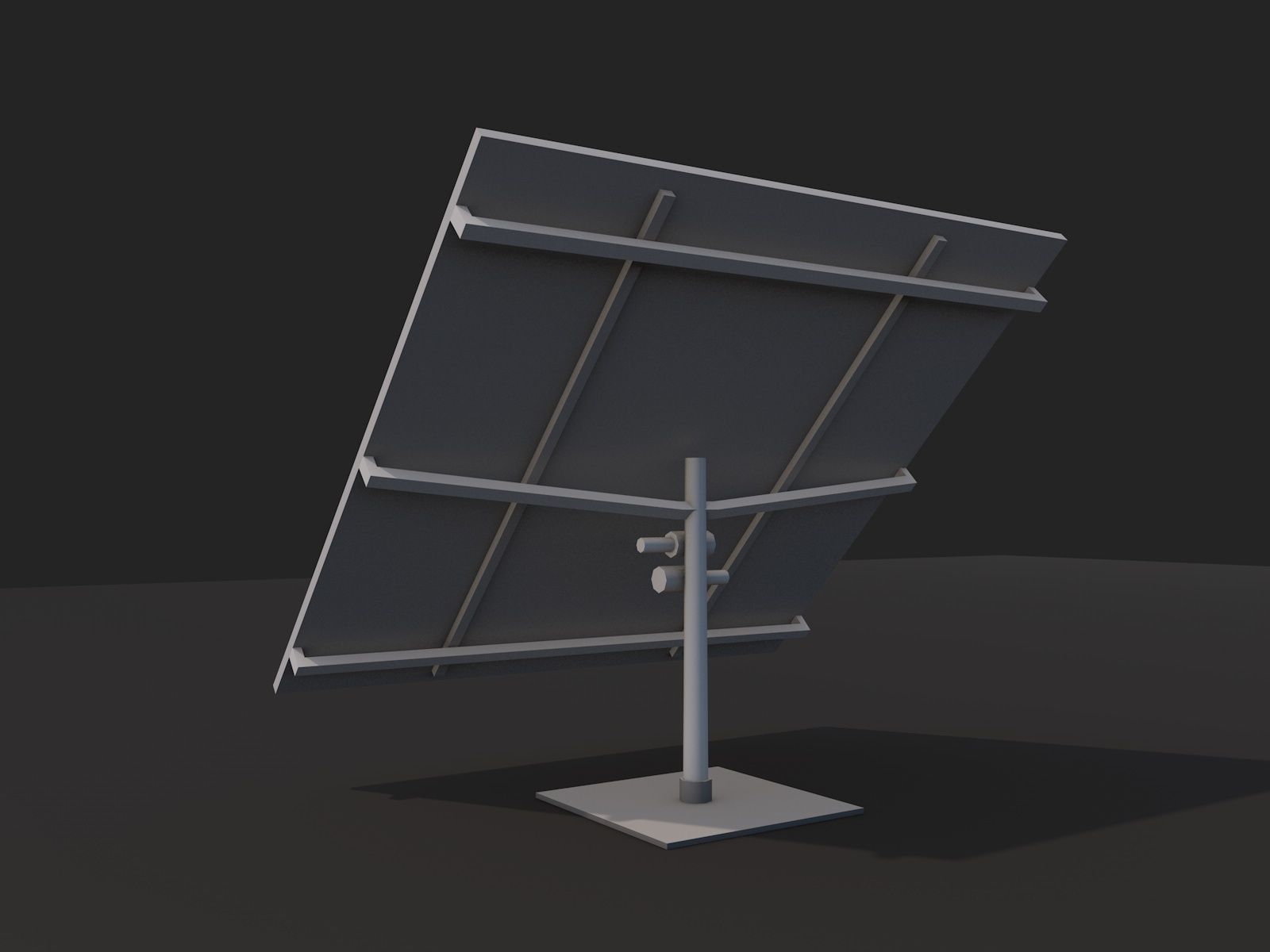 Cartoon Low Poly Solar Panel Free low-poly 3D model_2