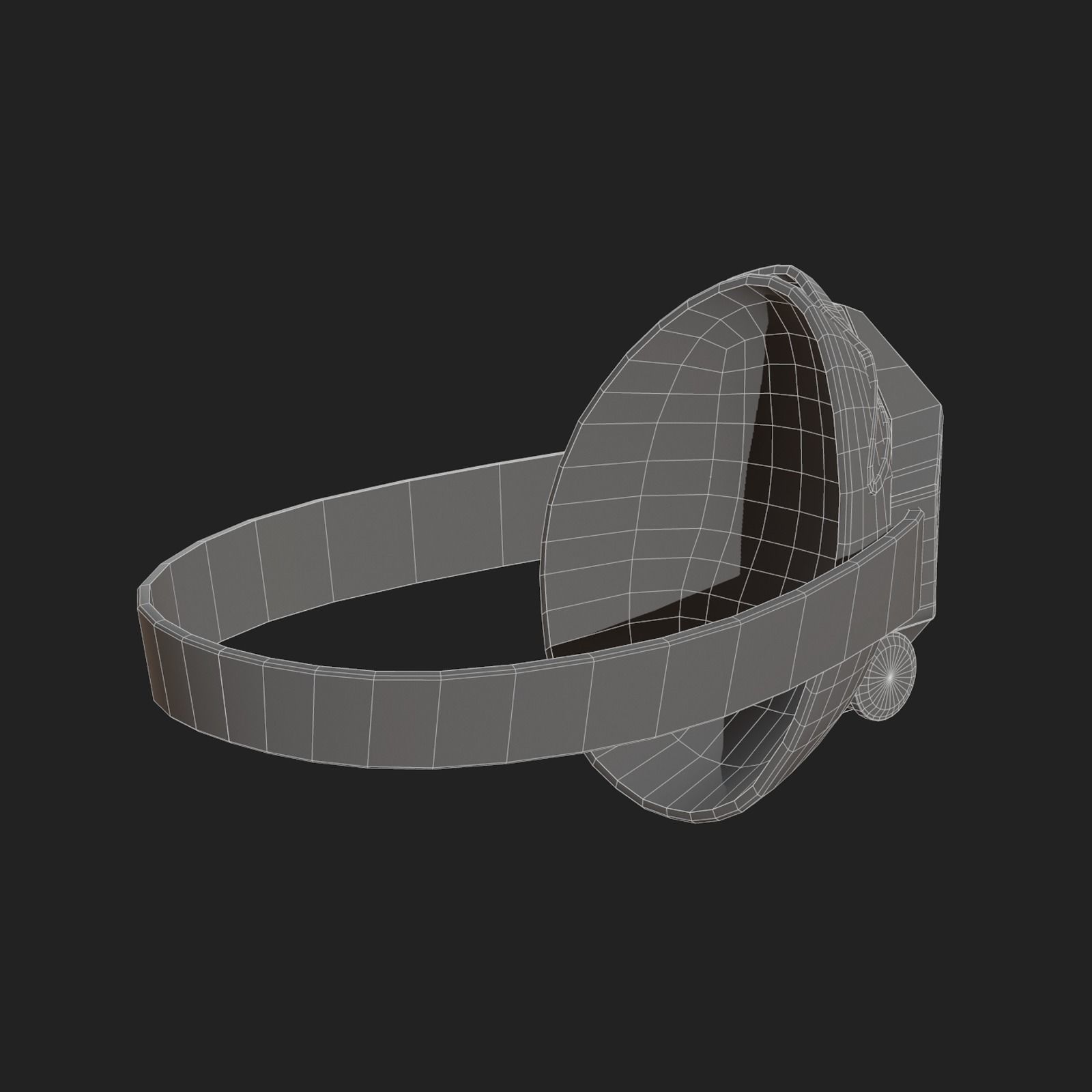 Gas mask respirator blue plastic  Low-poly 3D model_11