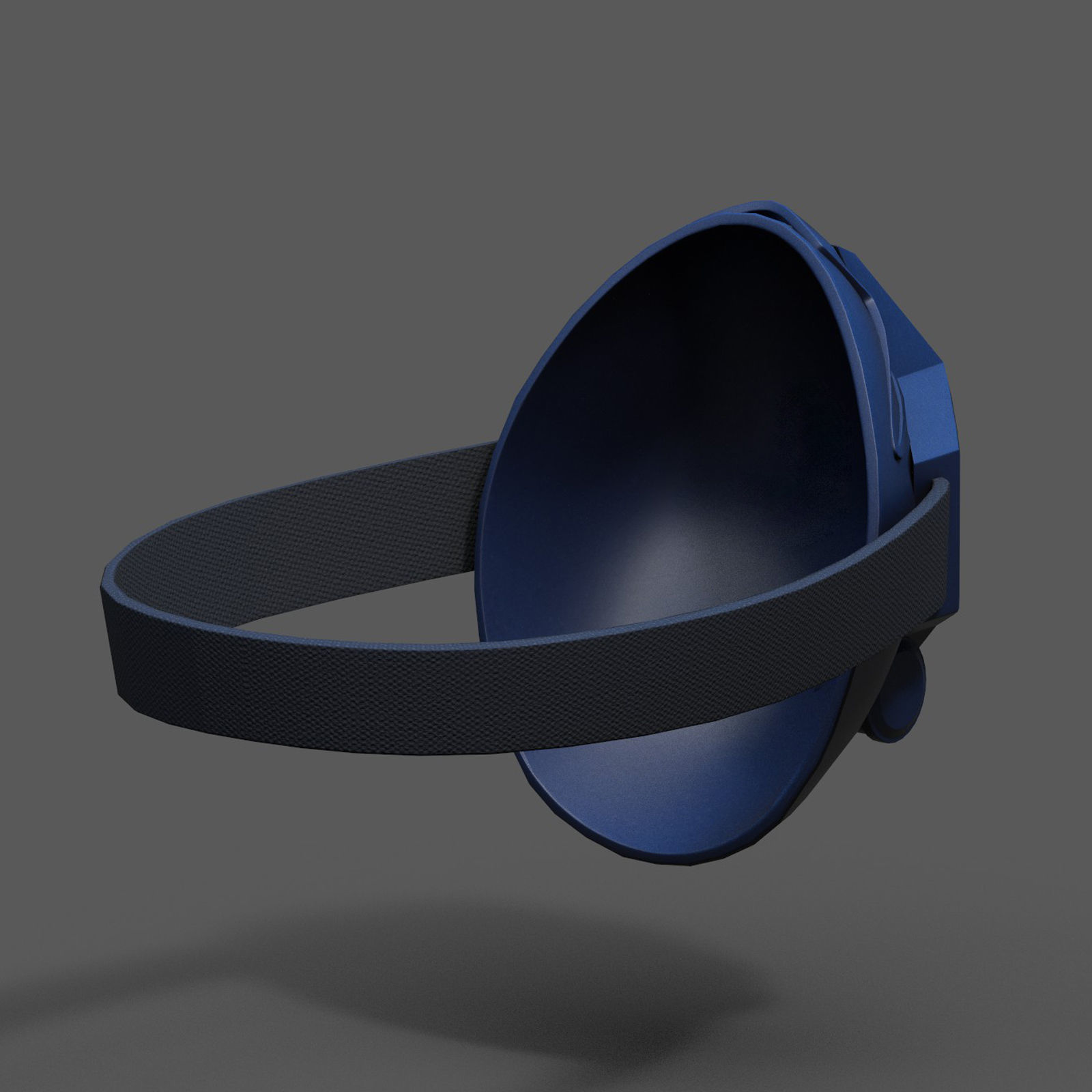 Gas mask respirator blue plastic  Low-poly 3D model_6