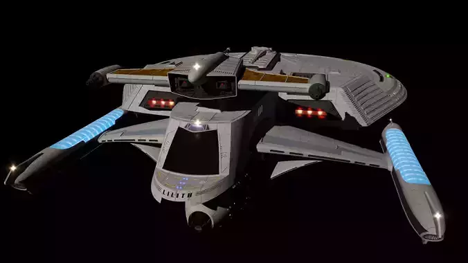Lilith Class Federation Starship 3D model