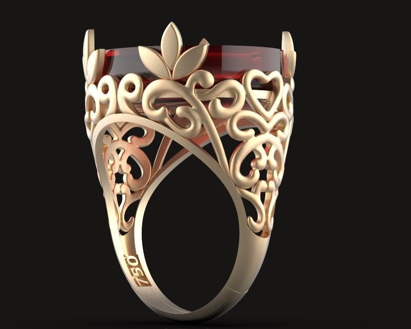 oval Ultra vision Ring Silver Gold  Print 3D print model_1