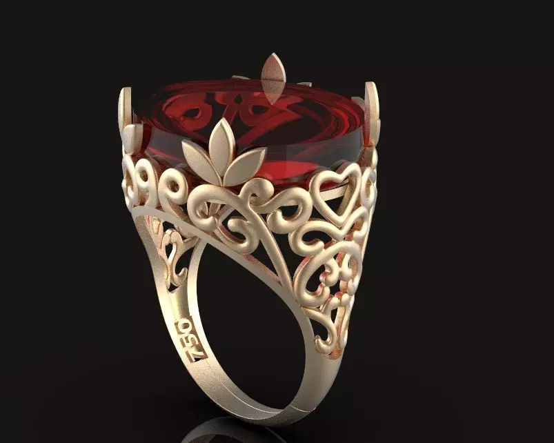 oval Ultra vision Ring Silver Gold  Print 3D print model_0