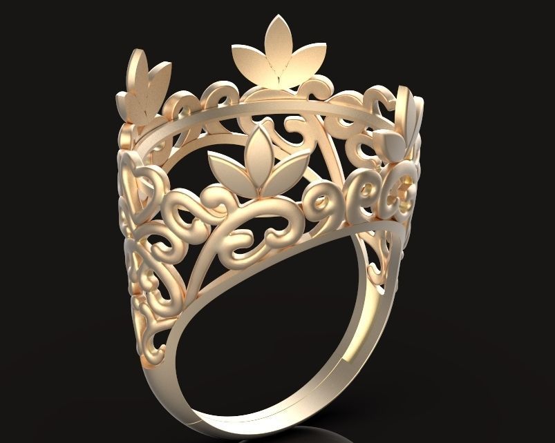oval Ultra vision Ring Silver Gold  Print 3D print model_2