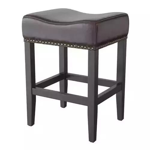 Chantal Backless Leather Counter Stool