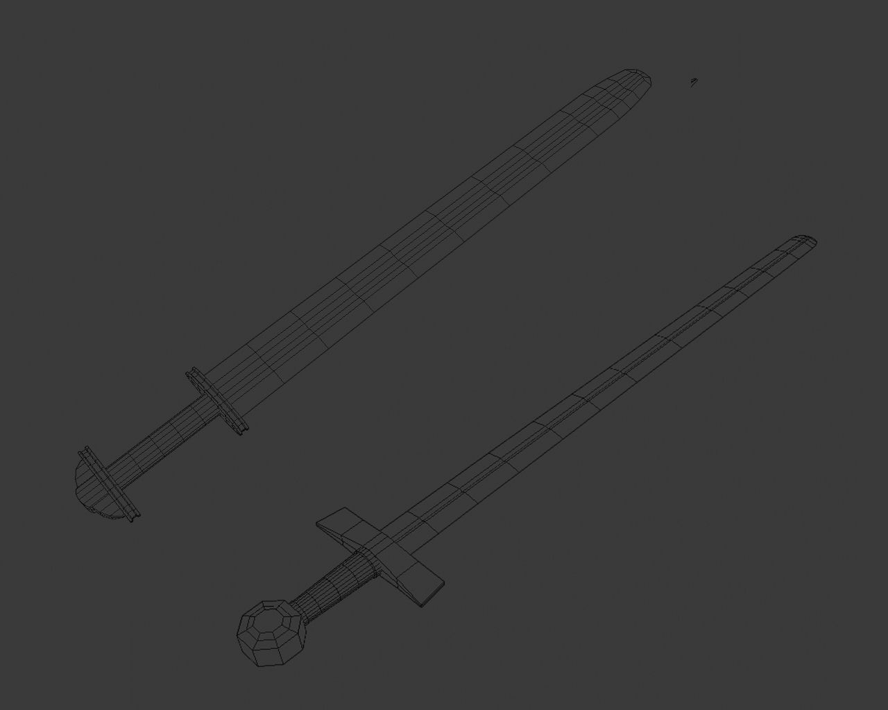 HQ Medieval weapons for games - Swords and axe Free low-poly 3D model_8
