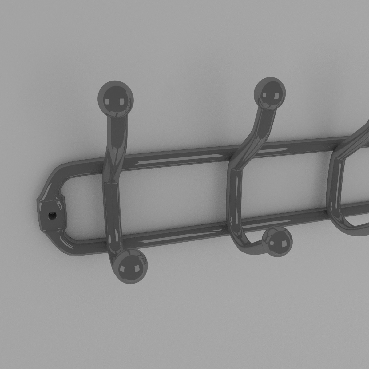 Fixed Clothes Hanger Free low-poly 3D model_1