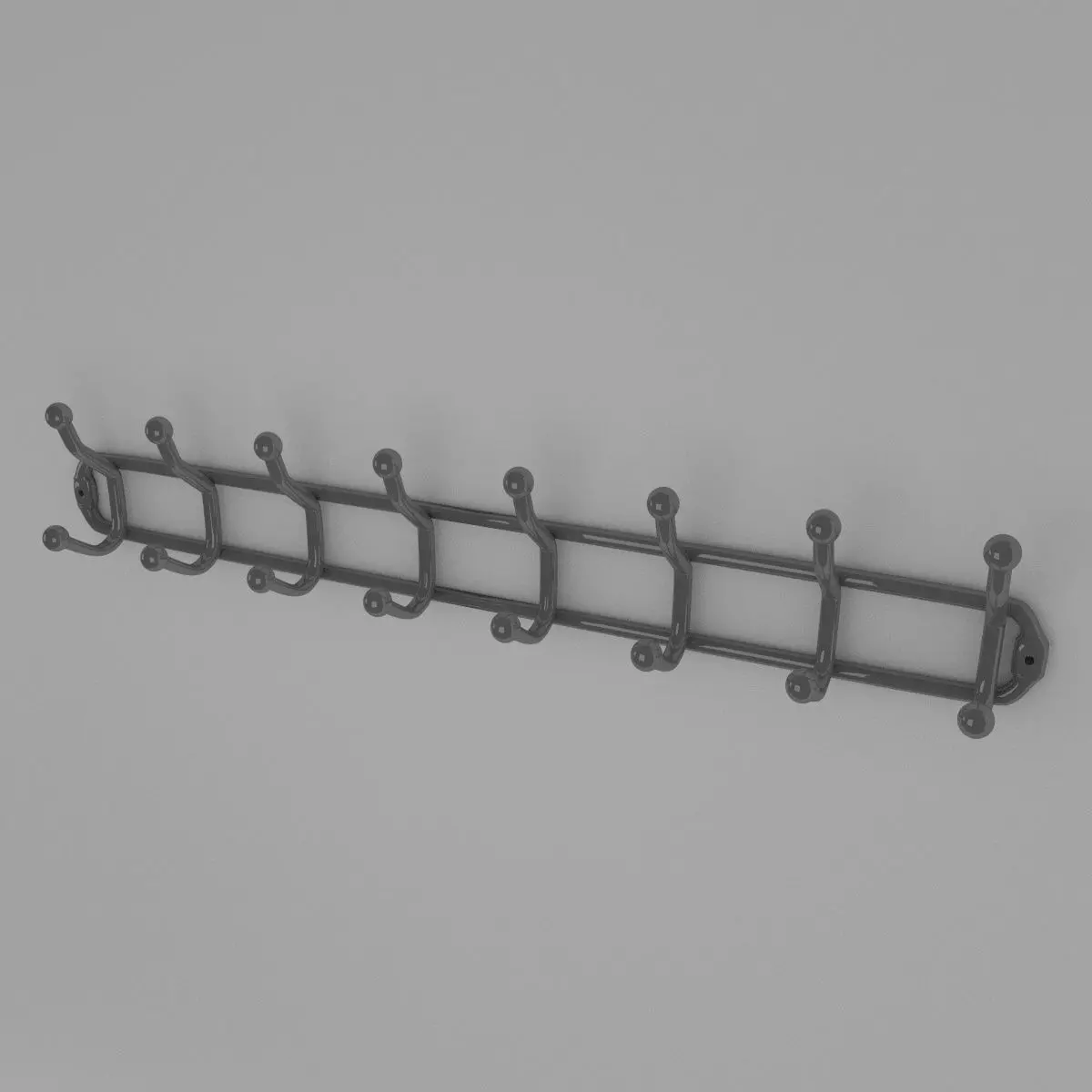 Fixed Clothes Hanger Free low-poly 3D model_0