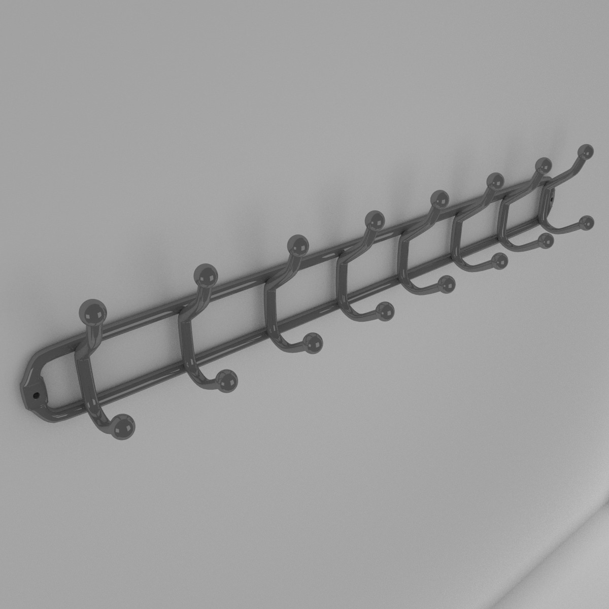 Fixed Clothes Hanger Free low-poly 3D model_2