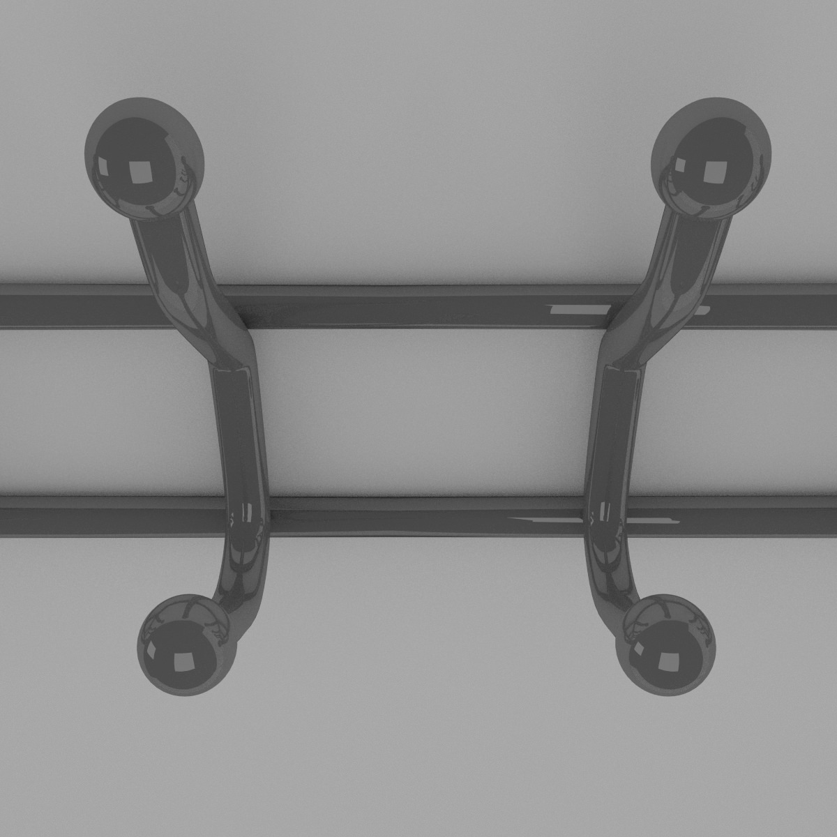 Fixed Clothes Hanger Free low-poly 3D model_3