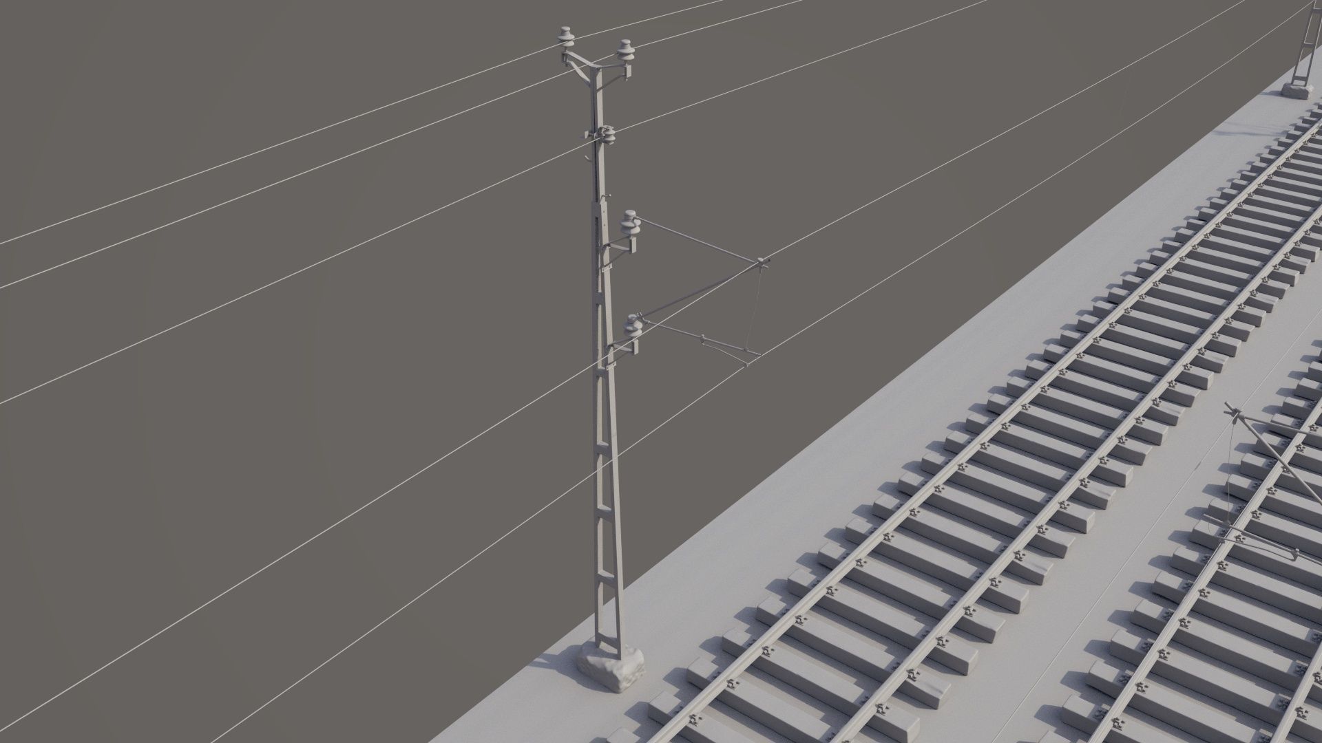 railway and overhead lines 3D model_5